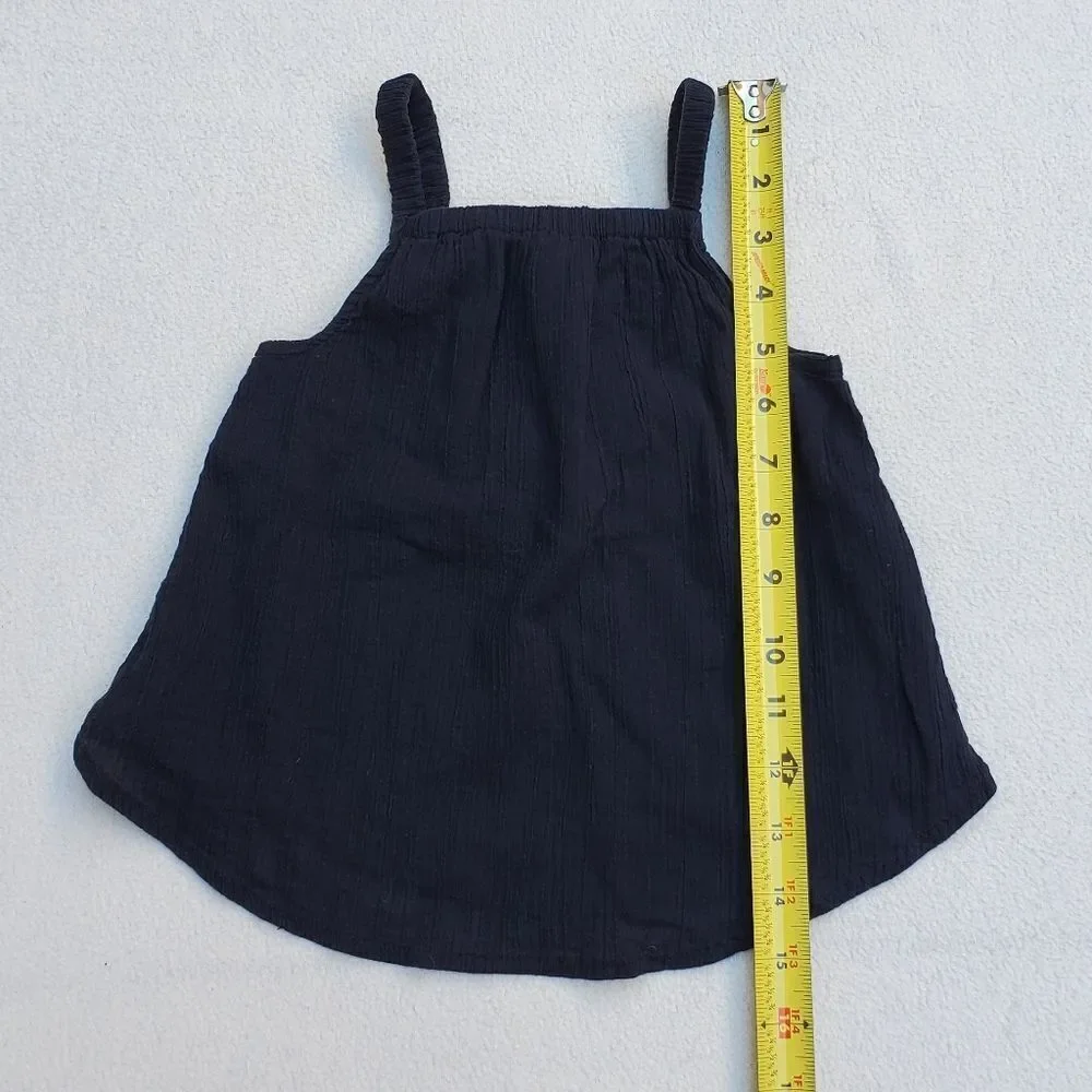 Old Navy black flowy open back tank top Size 4T